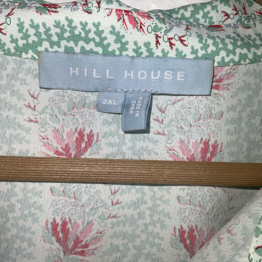 Hill House Mint Green and Pink Floral Button-Down Top - Picture 5 of 5